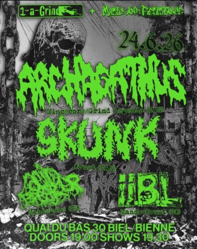 Poster von der Veranstaltung Archagathus, Skunk, Acid Breakup & Ü.B.L. @ Quai du Bas