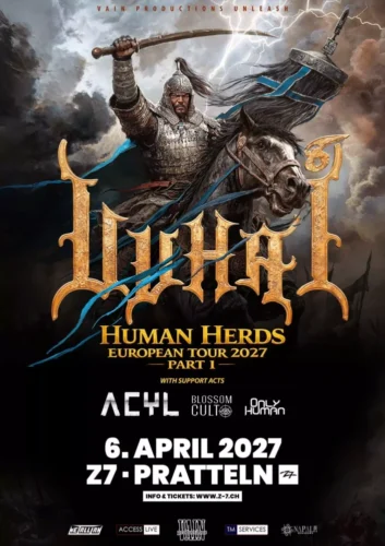 Poster von der Veranstaltung Uuhai (Human Herds European Tour 2027) @ Konzertfabrik Z7, Pratteln